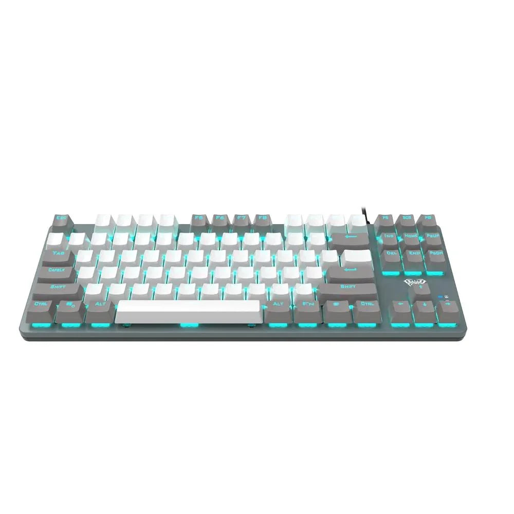 AULA F3287 Tenkeyless Mechanical Wired USB Gaming Keyboard, Grey-White - (AULA-F3287) - Navgun Global