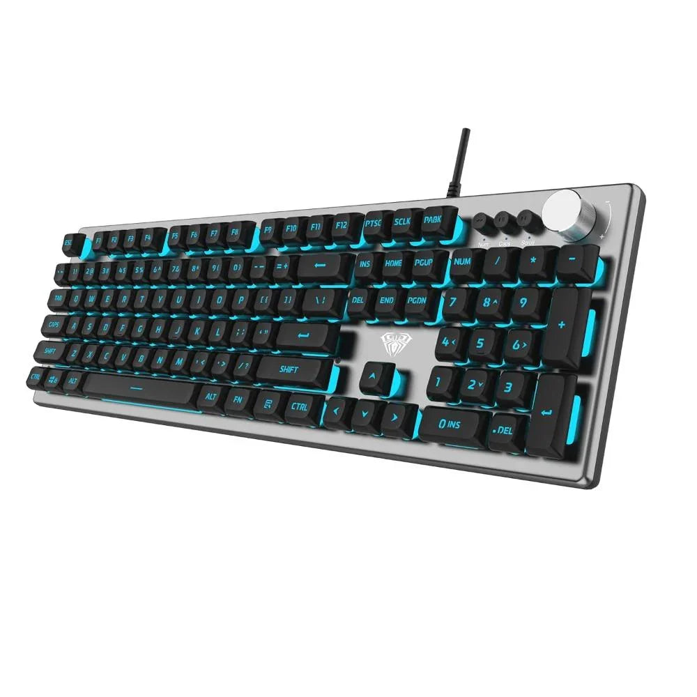 AULA F2028 Wired USB Membrane Gaming Keyboard, Black - (AULA-F2028) - Navgun Global